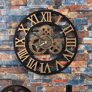 Industriell väggklocka med 3D-siffror