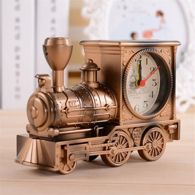 Retro bordsklocka i form av tåg