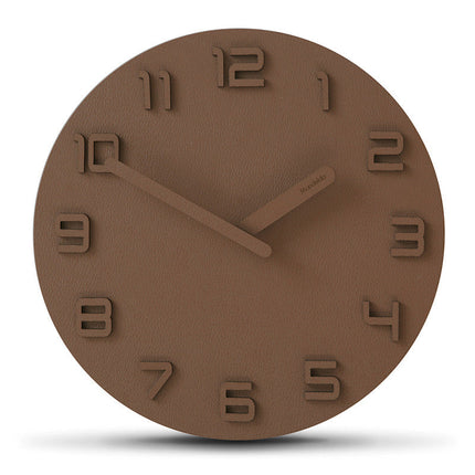 Minimalistisk väggklocka med 3D-siffror