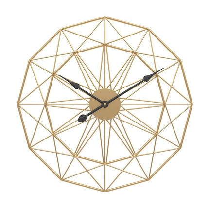 Stor Geometrisk Väggklocka i Metall
