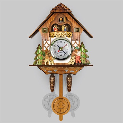 Traditionellt gökur i trä för vägg