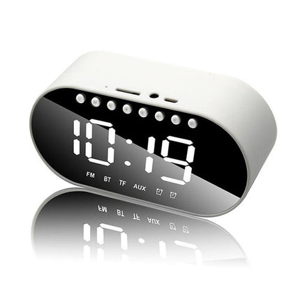 Digital väckarklocka med spegel och radio