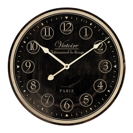 Stor färgglad väggklocka i retrostil