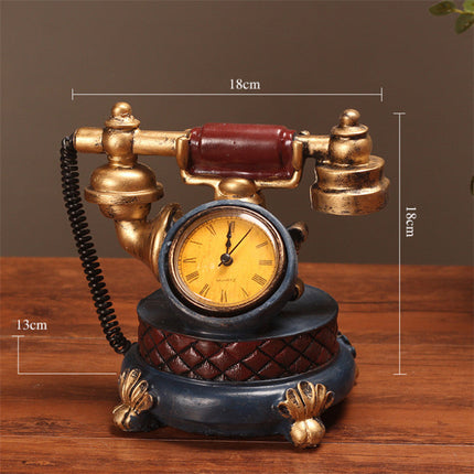 Retro bordsklocka i form av telefon