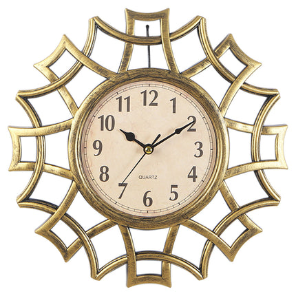 Stor dekorativ väggklocka med ram