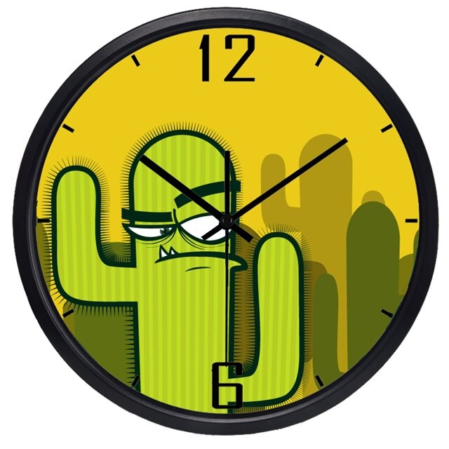 Väggklocka för barn med tecknad mops