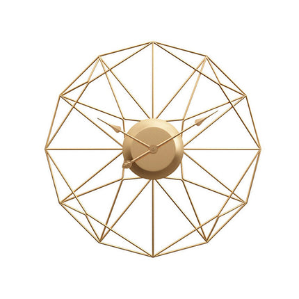 Geometrisk väggklocka i metall minimalistisk