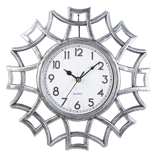 Stor dekorativ väggklocka med ram