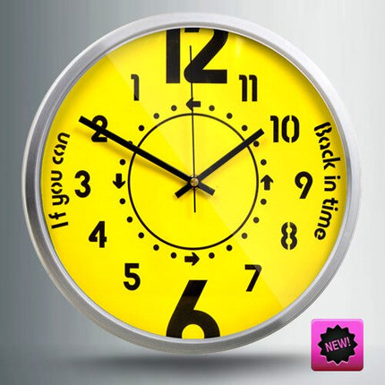 Baklänges väggklocka med modern design