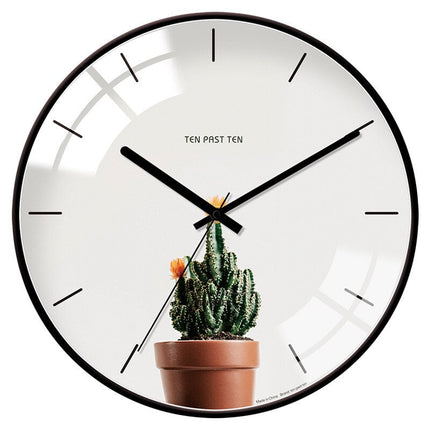 Modern Väggklocka Tvåfärgad Trä Design