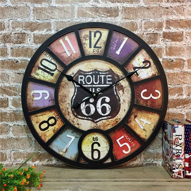 Stor vintage väggklocka 60 cm