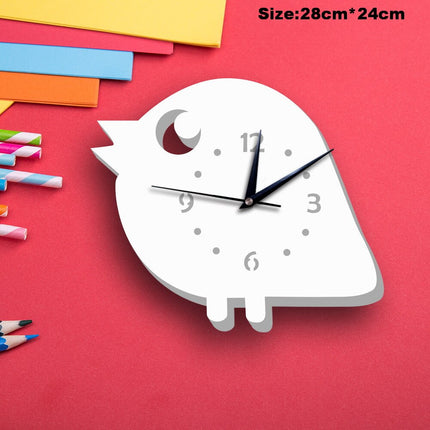 Vit väggklocka raket för barnrum