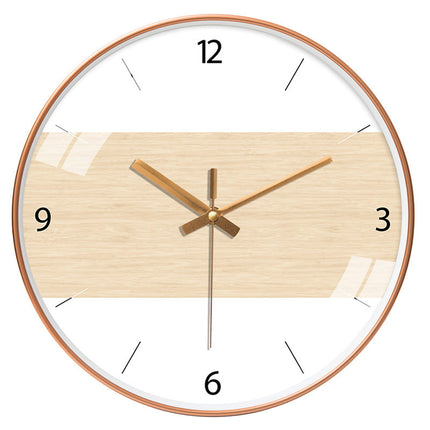 Modern väggklocka i trädesign 30 cm
