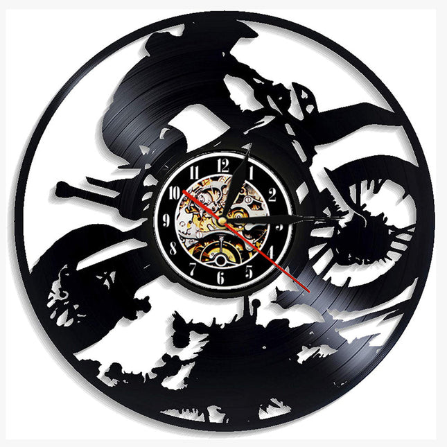 Unik väggklocka med motocross design