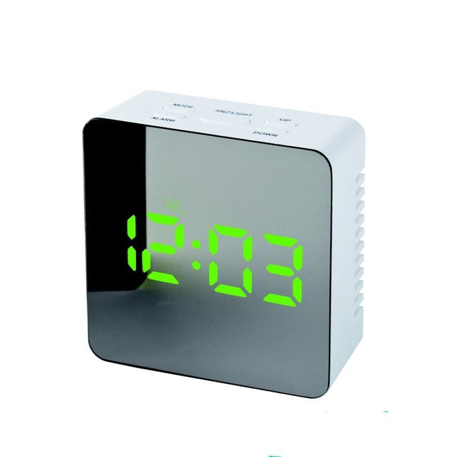 Digital bordsklocka med spegeldisplay