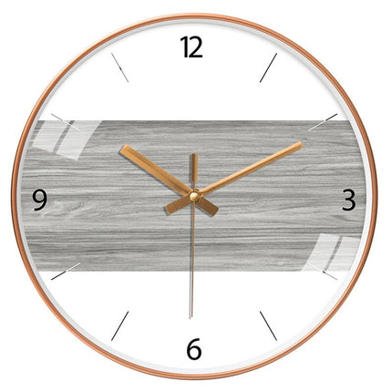 Modern väggklocka i trädesign 30 cm