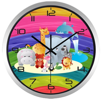 Väggklocka för barn med tecknad mops