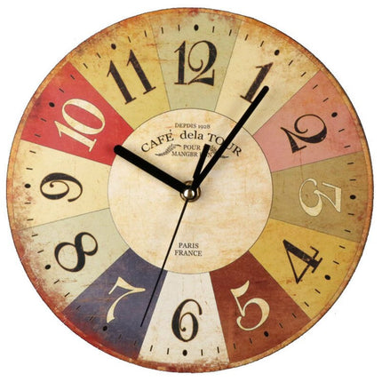 Stor vintage väggklocka med romerska siffror