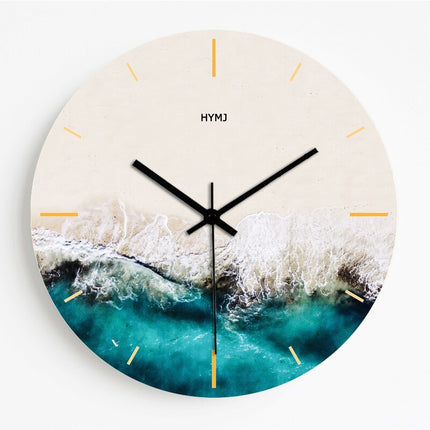 Väggklocka med Marmor och Glitter