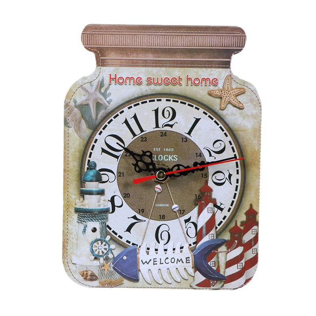 Väggklocka för kök i syltburksform