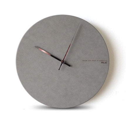 Skandinavisk Väggklocka Antracitgrå Betonglook