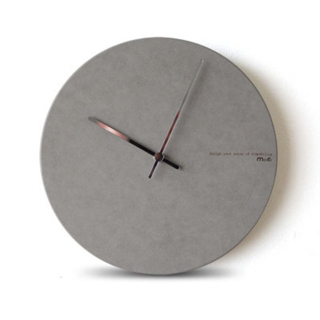 Skandinavisk Väggklocka Antracitgrå Betonglook