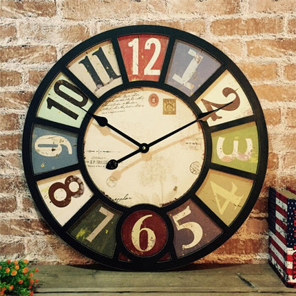 Stor vintage väggklocka 60 cm