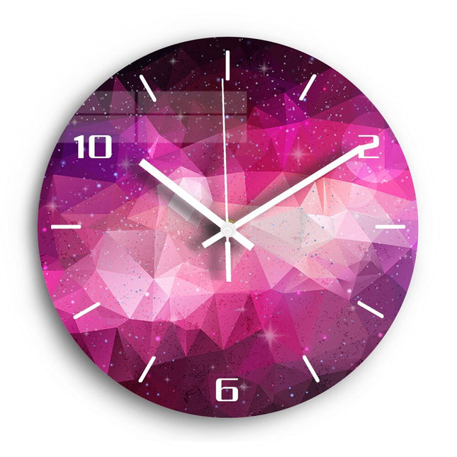 Modern väggklocka med galaxmotiv design