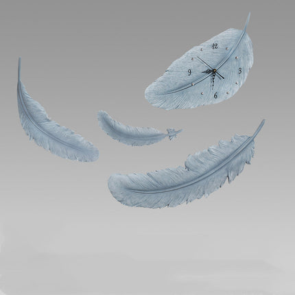 Väggklocka i Form av en Fjäder