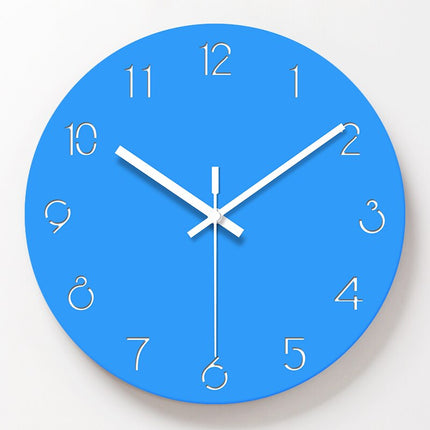 Enkel rund väggklocka skandinavisk stil