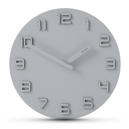 Minimalistisk väggklocka med 3D-siffror