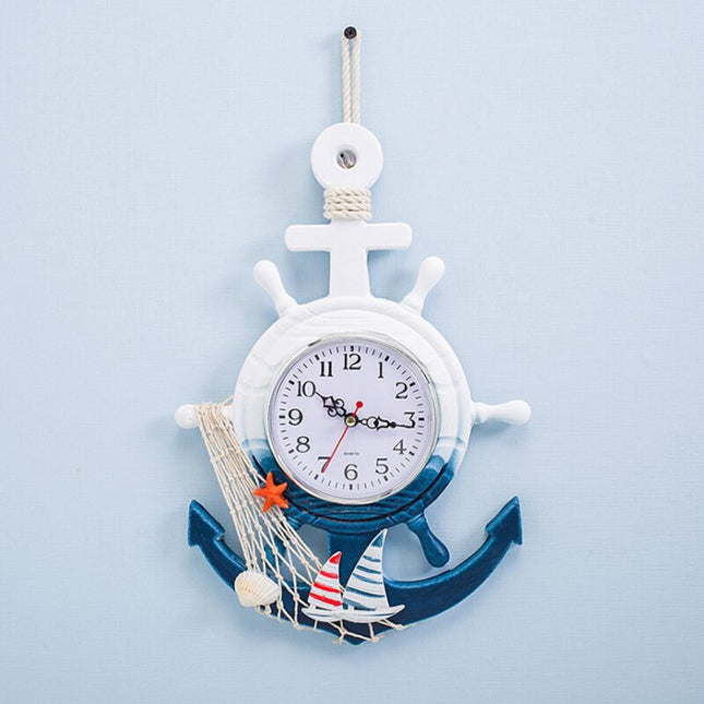 Väggklocka med nautisk ankar design