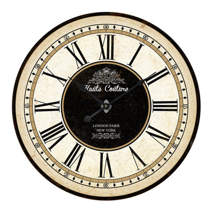 Stor färgglad väggklocka i retrostil