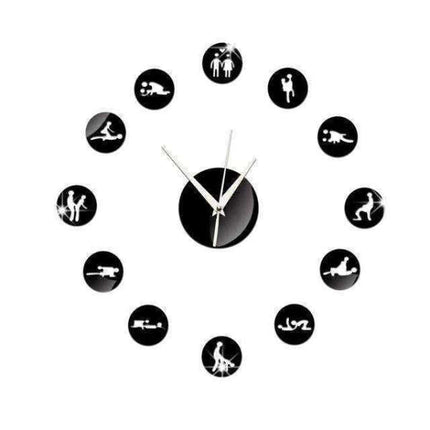 Röd DIY väggklocka klistermärken Kamasutra