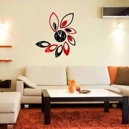 Väggklocka designad som en blomma