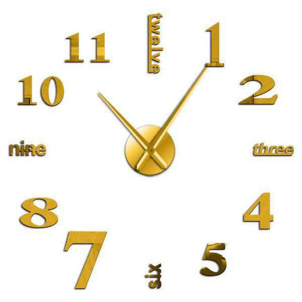 DIY väggklocka med siffror och text