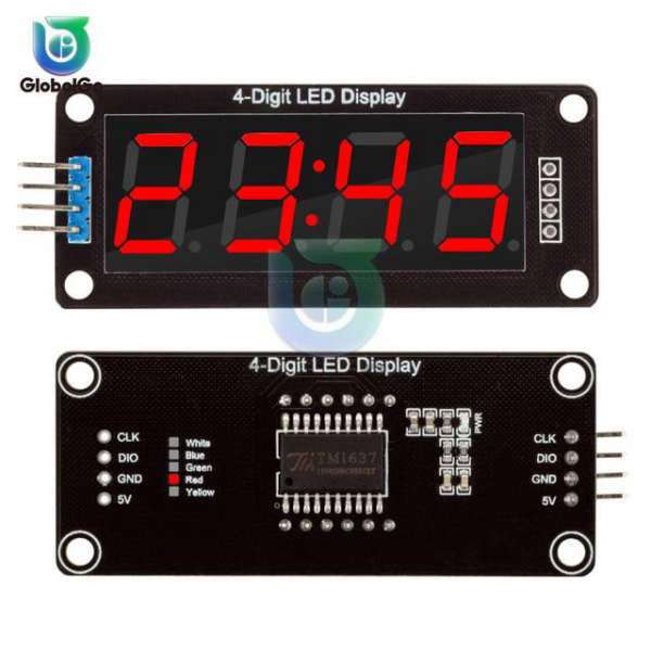 Digital LED-display modul med klocka