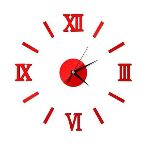 Modern DIY väggklocka med romerska siffror