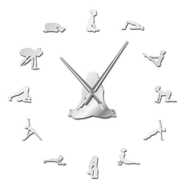 Tyst Väggklocka Klistermärken Zen Meditation