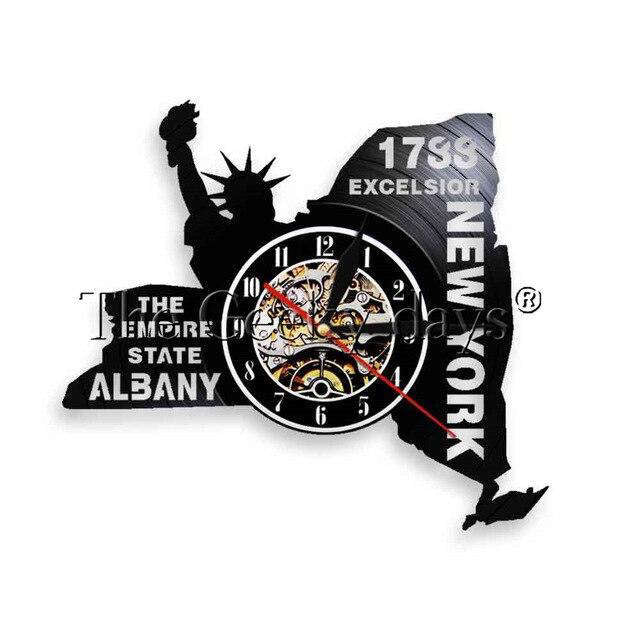 Väggklocka New York delstat vinyl