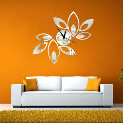 Väggklocka designad som en blomma