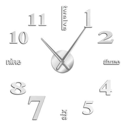 DIY väggklocka med siffror och text