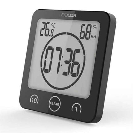 Vattentät digital badrumsklocka med timer
