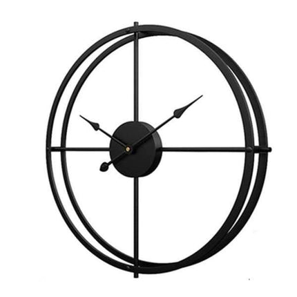 Stor svart väggklocka i nordisk design