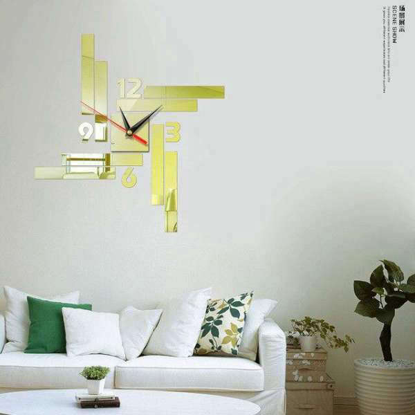 Modern DIY Väggklocka Rektangulär Design