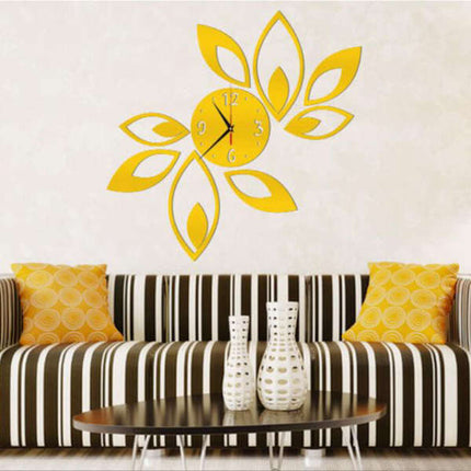 Väggklocka designad som en blomma