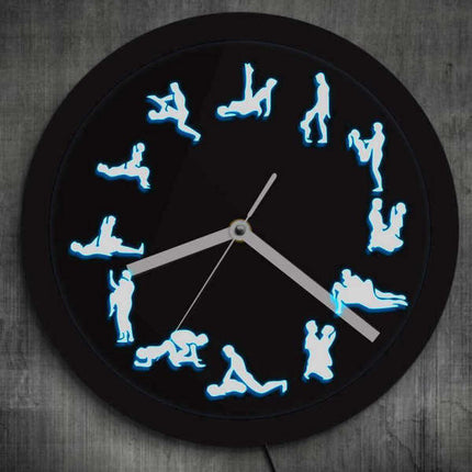 Väggklocka med LED-ljus kamasutra