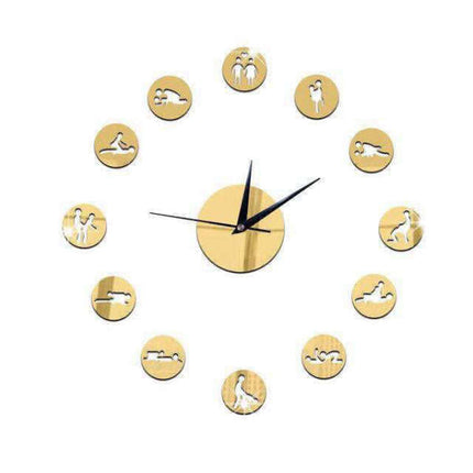 Röd DIY väggklocka klistermärken Kamasutra