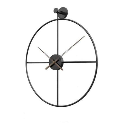 Stor svart väggklocka i nordisk design