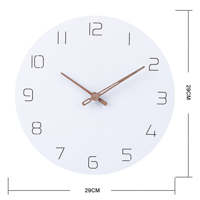 Minimalistisk Skandinavisk Väggklocka i Trä